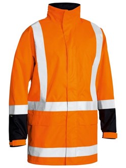 BISLEY HI VIS RAIN SHELL WATERPROOF JACKET, TTMC-W17